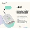 Lecteur de Carte Vitale Monofente Fixe - LITEO - Olaqin - Plug and Play - Ne nécessite Pas d'installation de Logiciel - Câble US