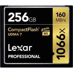 Lexar Professional 1066x Carte Mémoire CompactFlash 256 Go, jusqu'à 160 Mo/s en lecture, Carte CF pour photographe professionnel