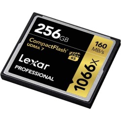 Lexar Professional 1066x Carte Mémoire CompactFlash 256 Go, jusqu'à 160 Mo/s en lecture, Carte CF pour photographe professionnel