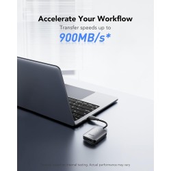 Lexar RW515 CFexpress Type A Lecteur de Carte Mémoire, USB 3.2 Gen 2, jusqu'à 900 Mo/s avec Câble USB-C/Adaptateur (LRW515U-RNHN