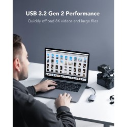 Lexar RW515 CFexpress Type A Lecteur de Carte Mémoire, USB 3.2 Gen 2, jusqu'à 900 Mo/s avec Câble USB-C/Adaptateur (LRW515U-RNHN