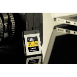 Lexar professional série or carte cfexpress 128 go, type b carte cf, jusqu'à 1750 mo/s en lecture, adoptez pcie 3.0 nvme, carte 