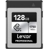 Lexar professional argent series carte cfexpress 128go, carte cfe de type b jusqu'à 1750mo/s en lecture, adopte pcie gen3x2, car