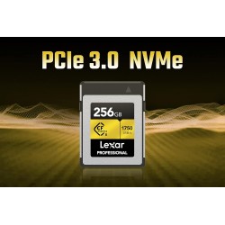 Lexar professional série or carte cfexpress 256 go, type b carte cf, jusqu'à 1750 mo/s en lecture, adoptez pcie 3.0 nvme, carte 