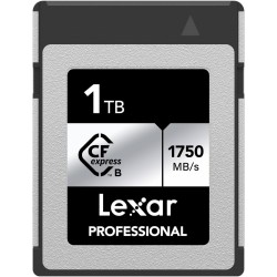 Lexar professional argent series carte cfexpress 1to, carte cfe de type b jusqu'à 1750mo/s en lecture, adopte pcie gen3x2, carte