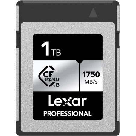 Lexar professional argent series carte cfexpress 1to, carte cfe de type b jusqu'à 1750mo/s en lecture, adopte pcie gen3x2, carte
