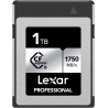 Lexar professional argent series carte cfexpress 1to, carte cfe de type b jusqu'à 1750mo/s en lecture, adopte pcie gen3x2, carte