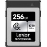 Lexar professional argent series carte cfexpress 256go, carte cfe de type b jusqu'à 1750mo/s en lecture, adopte pcie gen3x2, car