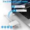 Lecteur de carte SD pour iPhone, lecteur de carte micro SD USB C 3 en 2, adaptateur micro SD vers type C, lecteur de carte mémoi