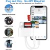 [Apple MFi Certified] Lecteur Cartes SD pour iPhone, 4en1 Lecteur de Carte Mémoire USBC Lightning vers SD/Micro SD/USB/Charging,