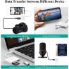 Lecteur de Carte USB C SD, Adaptateur de Carte SD de Type C SD Card Reader SD/Micro SD, Lecteur de Carte Mémoire pour iPhone 15,