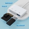 Wanme Lecteurs de Cartes Mémoire USB C 2.0, Conception de Fente pour Carte SD + TF + USB 3 en 1, Adaptateur USB C Plug and Play,