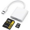 Wanme Lecteur de Carte Mémoire SD 2.0, Lecteur de Carte 3 en 1 USB-C vers SD Micro SD MS CF, Adaptateur pour iPad, iPhone 15, Ma