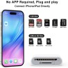 Wanme Lecteur de Carte Mémoire SD 2.0, Lecteur de Carte 3 en 1 USB-C vers SD Micro SD MS CF, Adaptateur pour iPad, iPhone 15, Ma