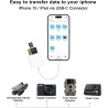 Wanme Lecteur de Carte Mémoire SD 2.0, Lecteur de Carte 3 en 1 USB-C vers SD Micro SD MS CF, Adaptateur pour iPad, iPhone 15, Ma