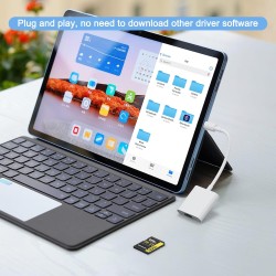Wanme Lecteur de Carte Mémoire SD 2.0, Lecteur de Carte 3 en 1 USB-C vers SD Micro SD MS CF, Adaptateur pour iPad, iPhone 15, Ma