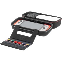 RDS- Pochette de transport officielle Nintendo Switch 2. Matériau rigide pour protection optimale. Compartiment rangement 12 jeu