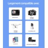 Adaptateur Lecteur Carte SD iPhone(2en1)lightning Jack Micro SD Mémoire Externes Accessoire Mini Caméra SD Card Reader Clé Switc