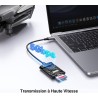 Uvert usb c lecteur carte sd adaptateur carte microsd 5gbps super vitesse simultané à lire et écrire card reader compatible avec