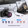 Uvert usb c lecteur carte sd adaptateur carte microsd 5gbps super vitesse simultané à lire et écrire card reader compatible avec