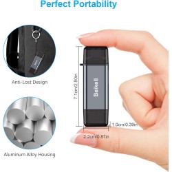 Beikell USB C Lecteur de Carte Mémoire SD/Micro SD OTG USB 3.0 Adaptateur Card Reader en Aluminium pour/MMC/TF/SDXC/SDHC/Micro S
