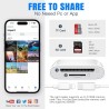 Lecteur de carte SD 2 en 1 pour iPhone et iPad, adaptateur SD-CARD pour iPhone 16 15 14
