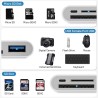Lecteur de carte SD Lightning, lecteur de carte SD iPhone, lecteur de carte S-D Lightning, adaptateur de carte S-D iPhone pour i
