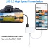 Lecteur de carte SD iPhone Oliveria, lecteur de carte SD Lightning pour iPhone - Lecteur de carte S-D Lightning pour iPhone 15/1