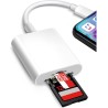 [Apple MFi Certified] Lecteur de Carte SD pour iPhone iPad, Lightning Adaptateur de Carte SD, Lecteur de Carte mémoire pour ipho