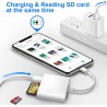 Lecteur de carte SD 4 en 1 pour iPhone et iPad, lecteur de carte mémoire pour iPhone 14/13/12/11/X/XS/XR/8/7 iPad, Plug and Play