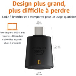 Amazon Basics Lecteur de cartes Micro SD USB C 3.0