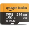 Amazon Basics Carte microSDXC 256 Go avec Adaptateur, Vitesse de Lecture jusqu’à 200 Mo/s, Lot de 1