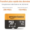 Amazon Basics Carte microSDXC de 1 To avec Adaptateur, Vitesse de Lecture jusqu’à 200 Mo/s, Lot de 1