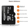 Amazon Basics Carte Mémoire microSDXC avec Adaptateur Grande Taille, A2, U3, Vitesse de Lecture Jusqu’à 100Mbit/s, 512Go, Noir