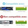SABRENT Adaptateur SSD M.2 NVMe à PCIe avec dissipateur thermique en aluminium et tampon thermique, carte M.2 NVMe vers PCIE 3.0