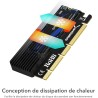 SABRENT Adaptateur SSD M.2 NVMe à PCIe avec dissipateur thermique en aluminium et tampon thermique, carte M.2 NVMe vers PCIE 3.0