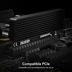 SABRENT Adaptateur SSD M.2 NVMe à PCIe avec dissipateur thermique en aluminium et tampon thermique, carte M.2 NVMe vers PCIE 3.0
