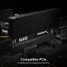 SABRENT Adaptateur SSD M.2 NVMe à PCIe avec dissipateur thermique en aluminium et tampon thermique, carte M.2 NVMe vers PCIE 3.0