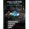 SABRENT Carte d'adaptateur à 4 disques NVMe SSD vers PCIe 4.0 X 16 avec Refroidissement Actif [EC-P4BF]