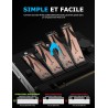 SABRENT Carte d'adaptateur à 4 disques NVMe SSD vers PCIe 4.0 X 16 avec Refroidissement Actif [EC-P4BF]