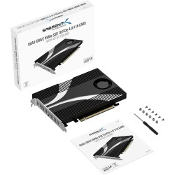 SABRENT Carte d'adaptateur à 4 disques NVMe SSD vers PCIe 4.0 X 16 avec Refroidissement Actif [EC-P4BF]