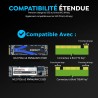 SABRENT Carte d'extension sans Outil M.2 NVMe SSD vers PCIe x16 (AIC) avec dissipateur Thermique, Adaptateur PCIe M.2 pour SSD P
