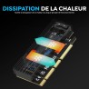 SABRENT Carte d'extension sans Outil M.2 NVMe SSD vers PCIe x16 (AIC) avec dissipateur Thermique, Adaptateur PCIe M.2 pour SSD P