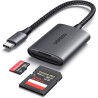 Uvert sd4.0 uhs ii lecteur carte sd usb c 312mb/s super vitesse adaptateur de microsd nylon tressé card reader compatible avec m