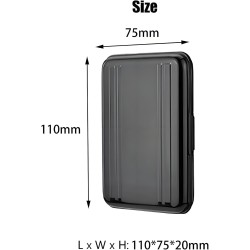 Étui pour Cartes Mémoire 16 Emplacements Résistant à l'eau, 8 SD + 8 Micro SD Cards, Boîte Plastique pour Micro SD SDXC SDHC TF 