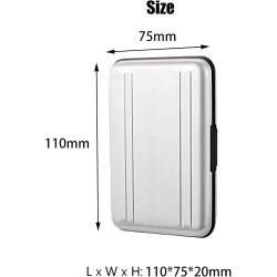 Étui pour Cartes Mémoire 16 Emplacements Résistant à l'eau, 8 SD + 8 Micro SD Cards, Boîte Plastique pour Micro SD SDXC SDHC TF 