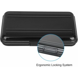 Étui pour Cartes Mémoire 16 Emplacements Résistant à l'eau, 8 SD + 8 Micro SD Cards, Boîte Plastique pour Micro SD SDXC SDHC TF 