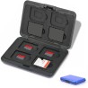 Étui pour Cartes Mémoire 16 Emplacements Résistant à l'eau, 8 SD + 8 Micro SD Cards, Boîte Plastique pour Micro SD SDXC SDHC TF 