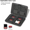 Étui pour Cartes Mémoire 16 Emplacements Résistant à l'eau, 8 SD + 8 Micro SD Cards, Boîte Plastique pour Micro SD SDXC SDHC TF 