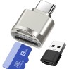 Lecteur de Carte SD, USB C Lecteur de Carte Micro SD, Adaptateur de Lecteur de Carte Mémoire TF, Compatible avec MacBook, Samsun